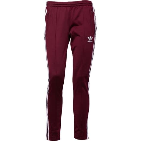 adidas originals women's originals superstar track pant maroon